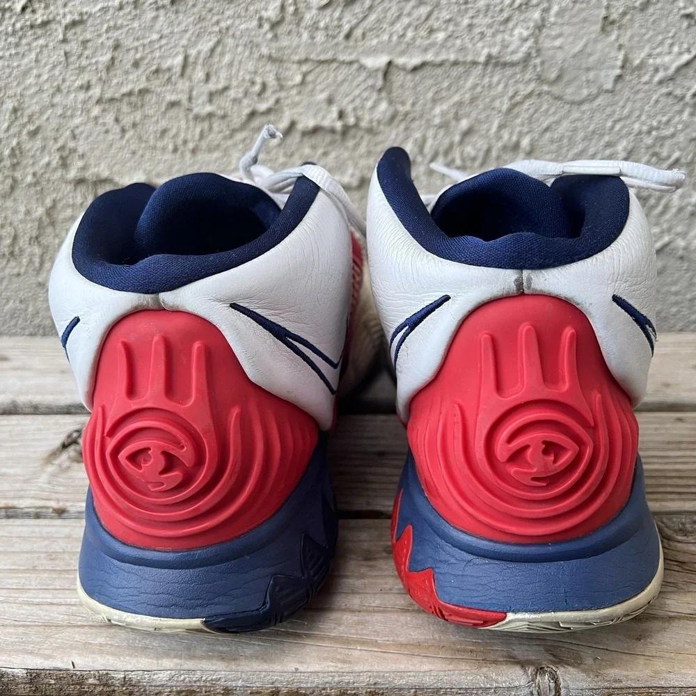 Nike Shoes Men Size 15 Kyrie 6 USA BQ4630-102 Sneakers White Red Blue
